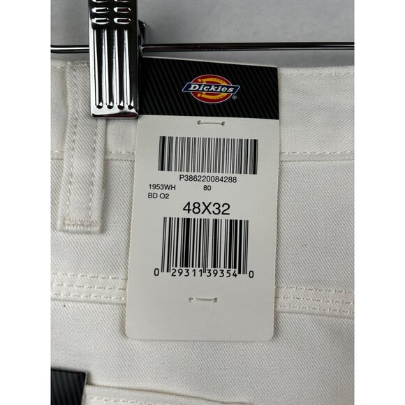 Dickies Pants Mens 48x32 Utility Work Pants White Relaxed Fit Carpenter Painter - Picture 3 of 10